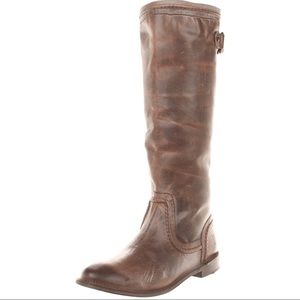 Frye | Paige Trapunto Dark Brown Boots Size 9